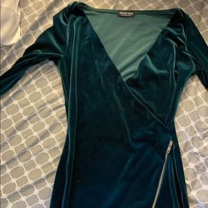 Green Velvet Dress